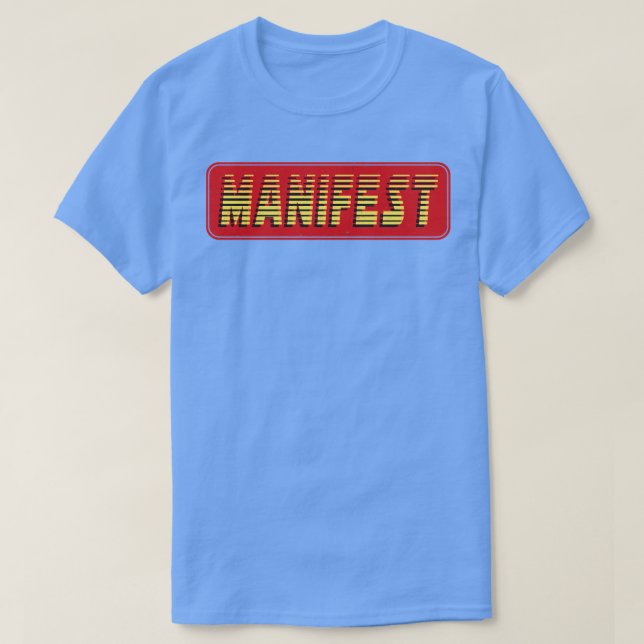 Manifest Vintage Retro Text T-Shirt (Design Front)