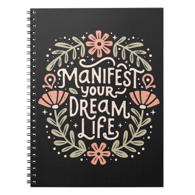 Manifest your dream life manifesting affirmation notebook (Front)
