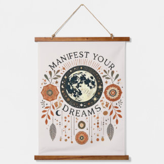 "Manifest Your Dreams Wall Tapestry – Boho Spiritu
