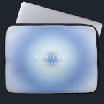 Manifest Your Vision Laptop Sleeve<br><div class="desc">Manifest Your Vision – inspirational,  motivational quote – Typography – blue gradient/ aura.</div>