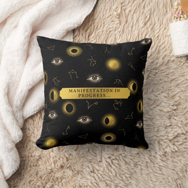 Manifestation Celestial Sun & Moon Zodiac Eye Cushion (Blanket)