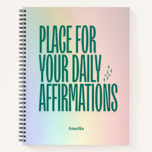 Manifestation Colourful Affirmations for Dream Lif Notebook