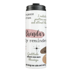 Manifestation Custom Name Law of Attraction Thermal Tumbler