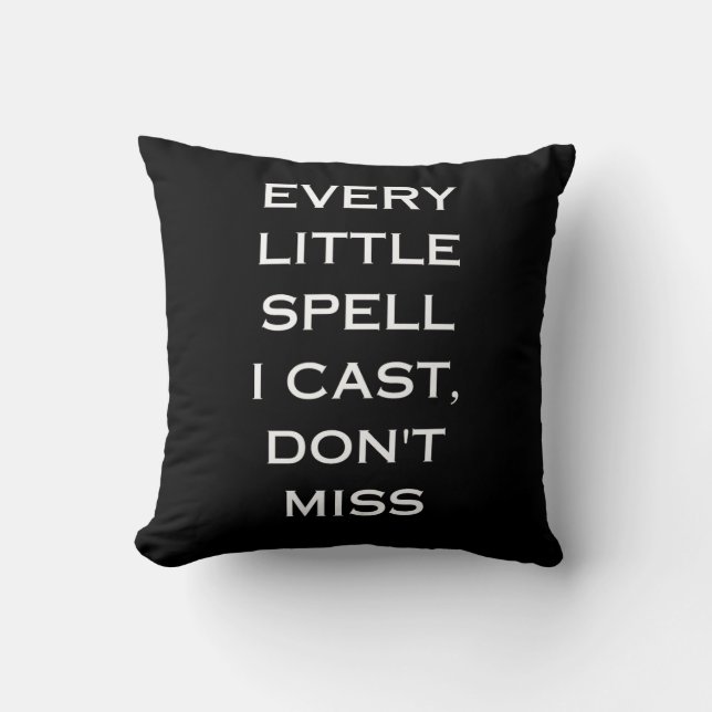Manifestation Magic Black Quote, Minimalist Design Cushion (Front)