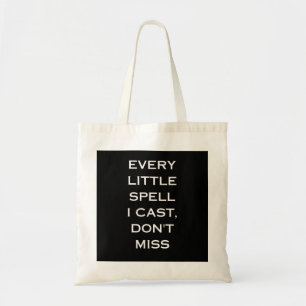 Manifestation Magic Black Quote, Minimalist Design Tote Bag
