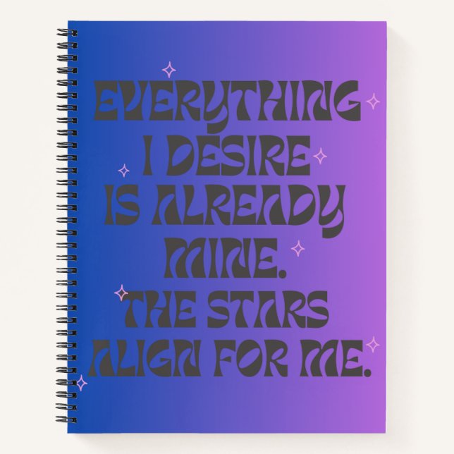 Manifestation  notebook (Front)