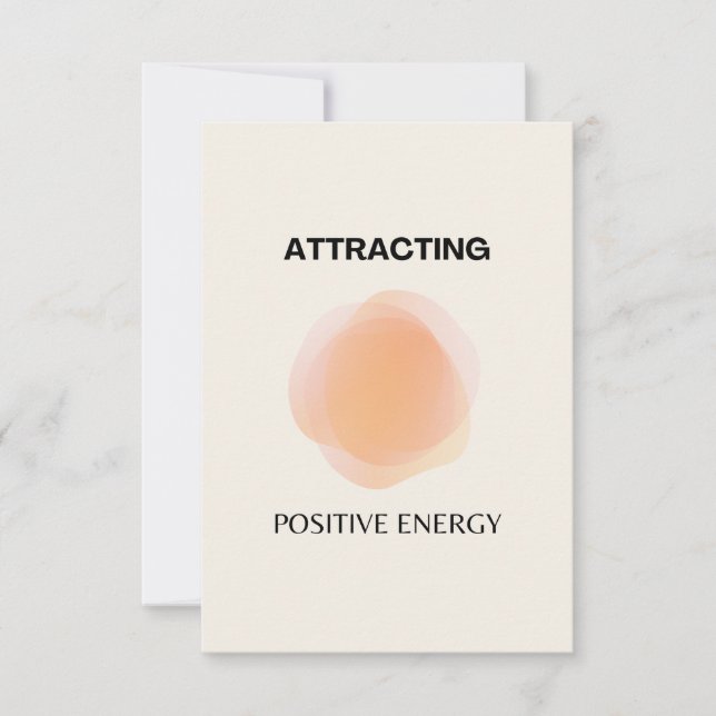 Manifestation, Positive Spiritual, Affirmation Art Thank You Card (Front)