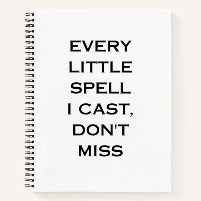 Manifestation Quote Typography Design Notebook (Front)