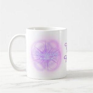 Manifesting Dream Life Aura Glow Purple Gradient Coffee Mug