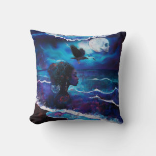 Manifesting Intention Occult Dark Witchy AI Art Cushion
