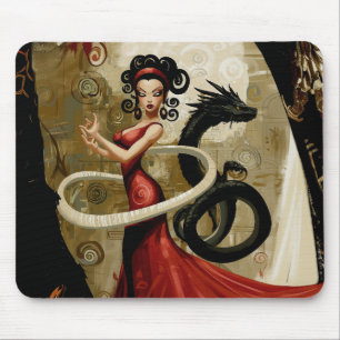 Manifesting Intention Occult Dark Witchy AI Art Mouse Pad