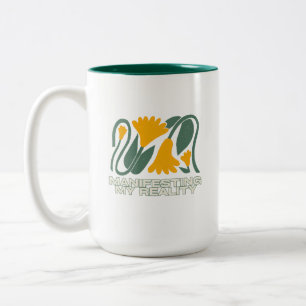 Manifesting My Reality Two-Tone Coffee Mug