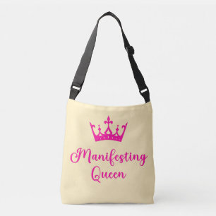 Manifesting Queen Pink Letters Crossbody Bag