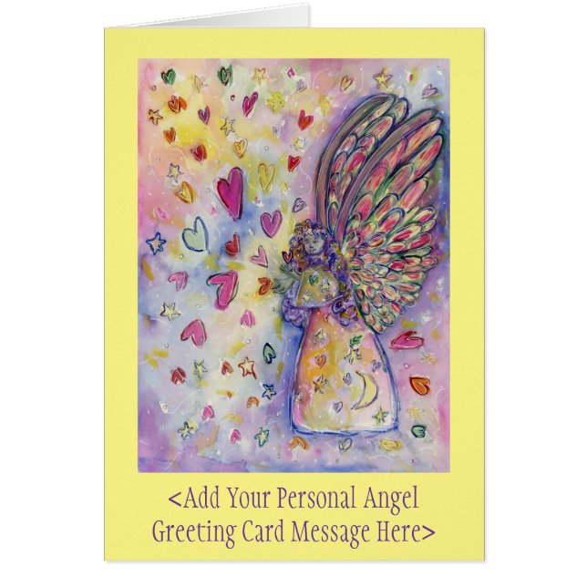 Manifesting Universe Angel Art Greeting Cards (Front)