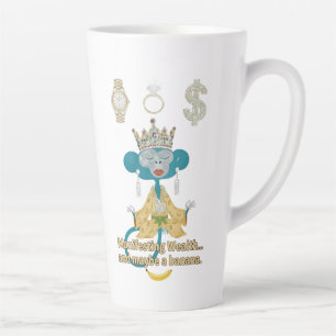 manifesting wealth latte mug