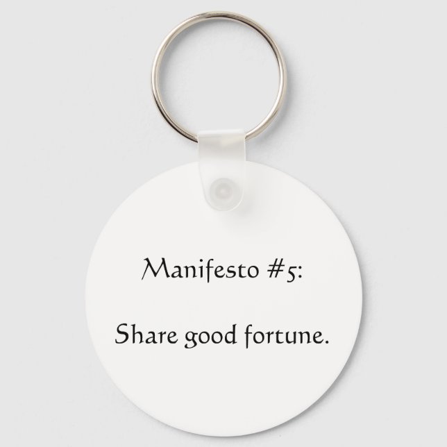 Manifesto #5 key ring (Front)