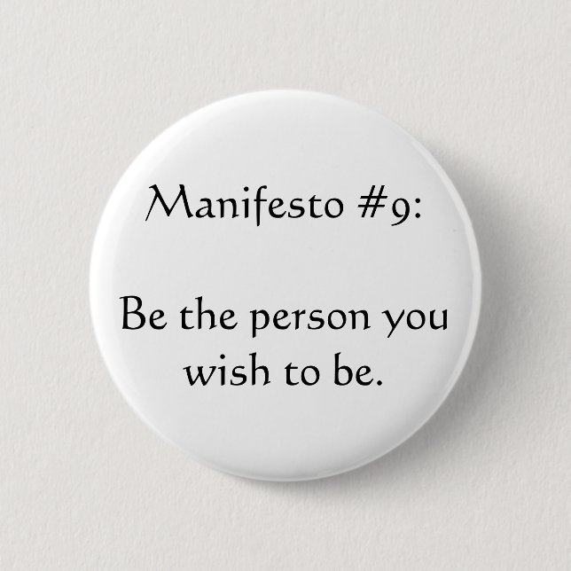 Manifesto #9 6 cm round badge (Front)