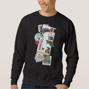 Manila Air Ticket Boarding Pass Plane Philippines Sweatshirt