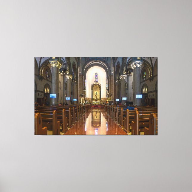 Manila Cathedral Canvas Print (Front)