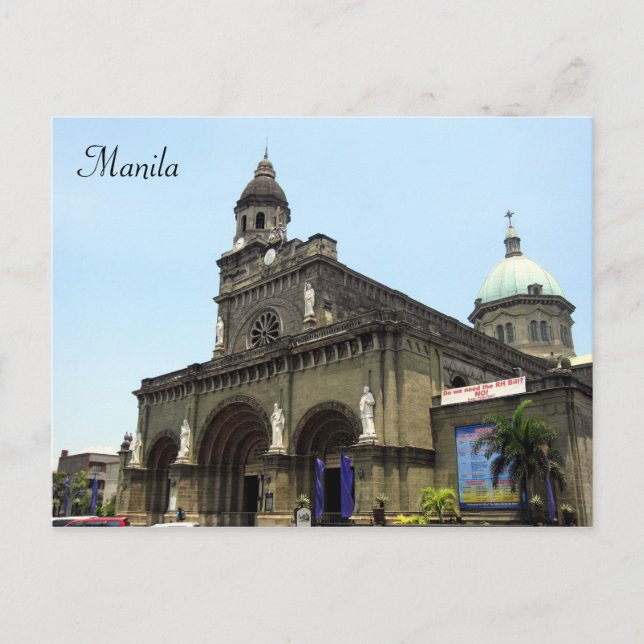 manila cathedral postcard (Front)