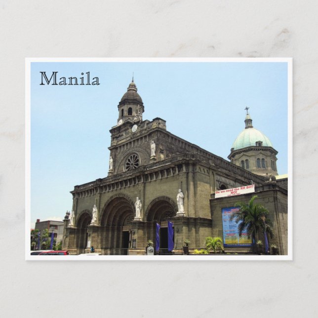 manila cathedral postcard (Front)