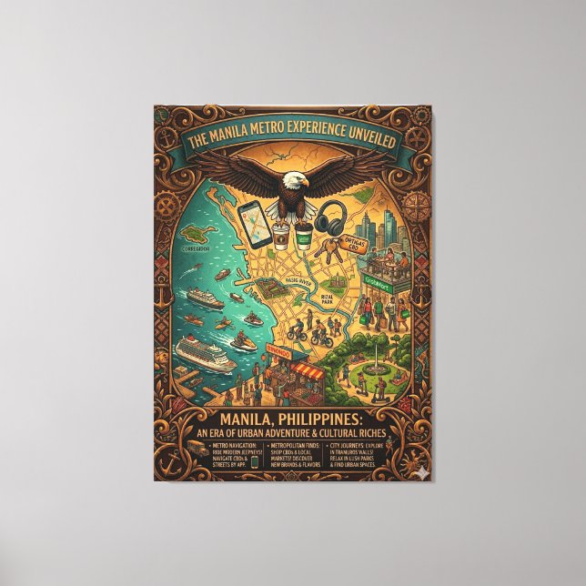 Manila Metro Experience Canvas Print (Front)