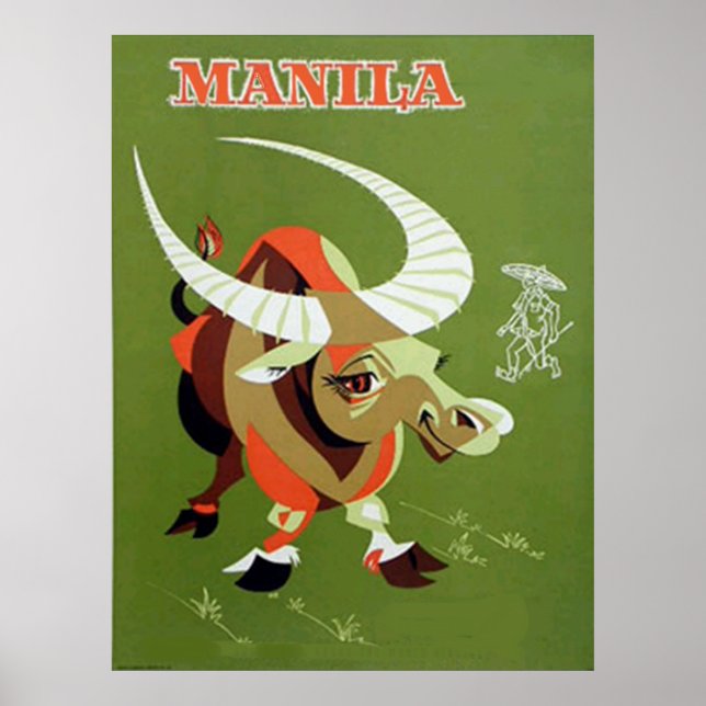 Manila philipines vintage poster (Front)