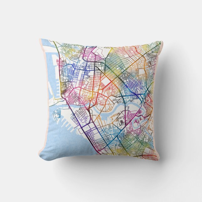 Manila Philippines City Map Cushion (Front)