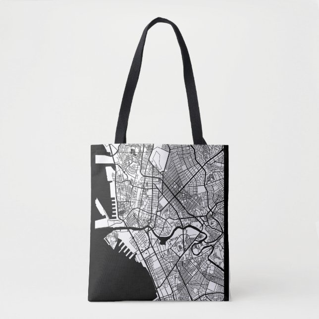 Manila Philippines City Map Tote Bag (Front)