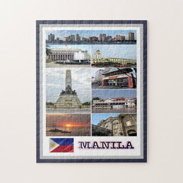 Manila - Philippines - Mosaic - Jigsaw Puzzle (Vertical)