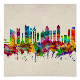 Manila Philippines Skyline Poster