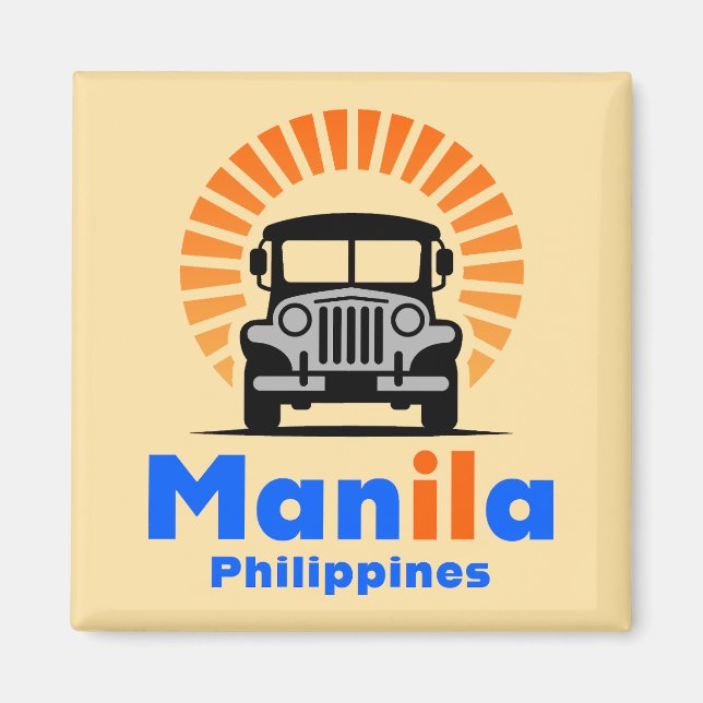Manila Philippines Southeast Asia Magnet (Front)