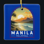 Manila Philippines Travel Art Vintage<br><div class="desc">Manila retro vector travel design. Manila,  the capital of the Philippines,  is a densely populated bayside city on the island of Luzon,  which mixes Spanish colonial architecture with modern skyscrapers.</div>