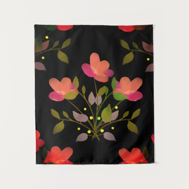 Manila Shawl Style Floral Tapestry (Front)