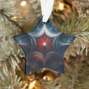 Manipulated Mandelbrot with Starburst Center  Ornament