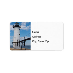 Manistee Lighthouse Address Label