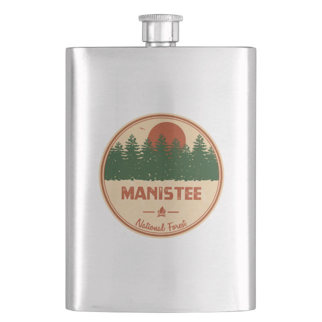 Manistee National Forest Hip Flask (Front)