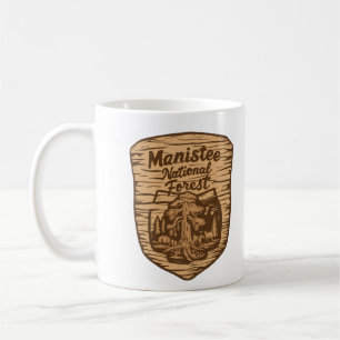 Manistee National Forest Wooden Emblem Custom Coffee Mug
