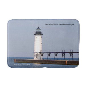 Manistee North Pierhead Light bathmat