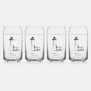 Manistee North Pierhead Light can glass