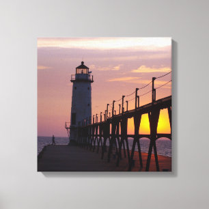 Manistee North Pierhead Light canvas print