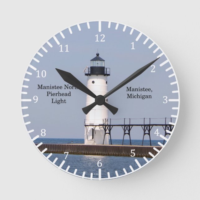 Manistee North Pierhead Light clock (Front)