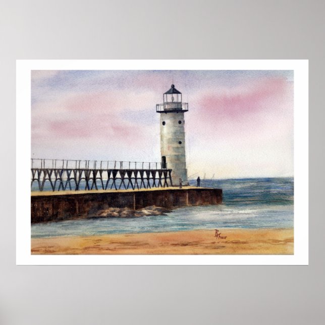 Manistee North Pierhead Light Poster (Front)