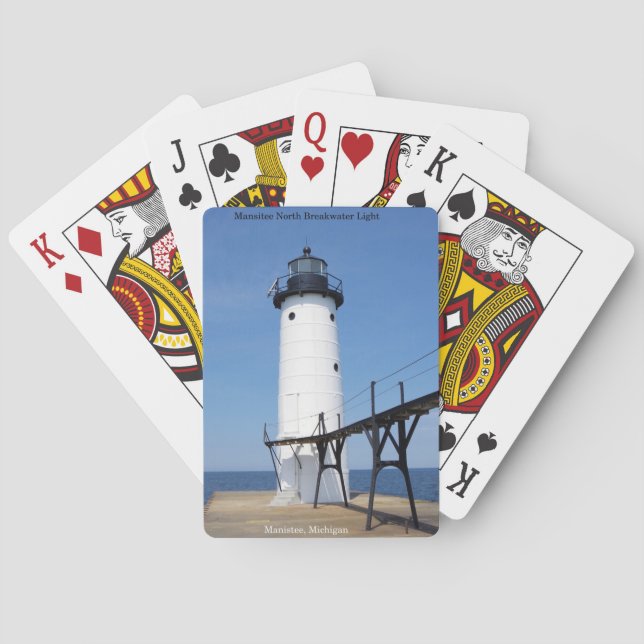 Manistee North Pierhead Light tall playing cards (Back)