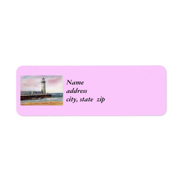 Manistee North Pierhead Lighthouse Return Address (Front)