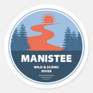 Manistee Wild And Scenic River Classic Round Sticker