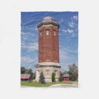 Manistique Water Tower fleece blanket