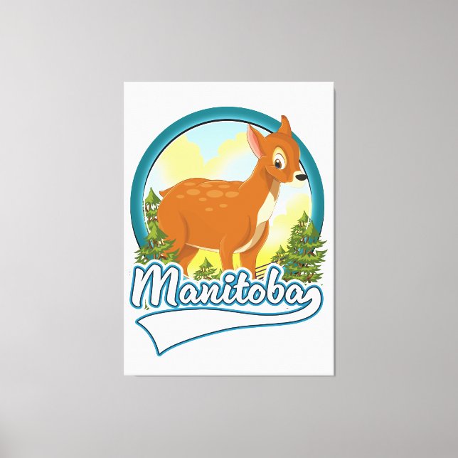 Manitoba Canada travel logo Canvas Print (Front)