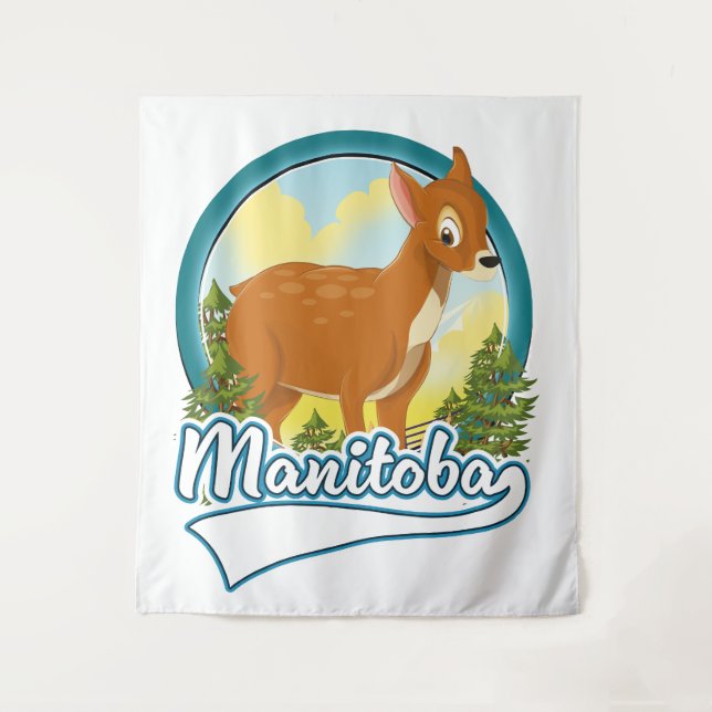 Manitoba Canada travel logo Tapestry (Front)