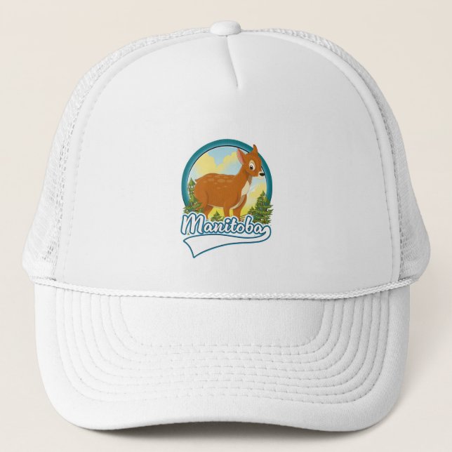 Manitoba Canada travel logo Trucker Hat (Front)